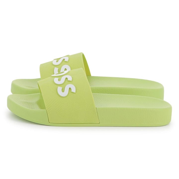 Boss Boys Green Kids' Slip-On Pool Sliders in Size 6.5, Sports Direct