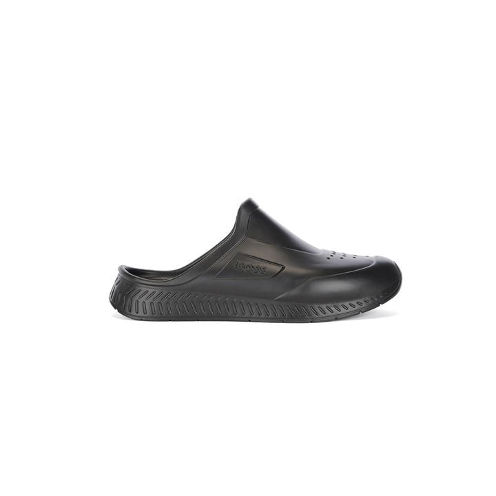 Boss Boys Black Kids' Titanium Water Resistant Pool Sliders in Size 4, Sports Direct