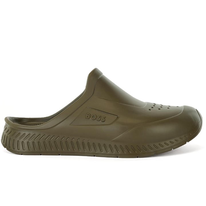 Boss Boys Green Kids' Titanium Water Resistant Pool Sliders in Size 3.5, Sports Direct