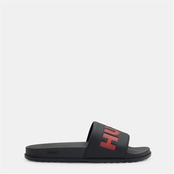 Hugo Boys Black Kids' Match It Sliders in Size 2.5, Sports Direct