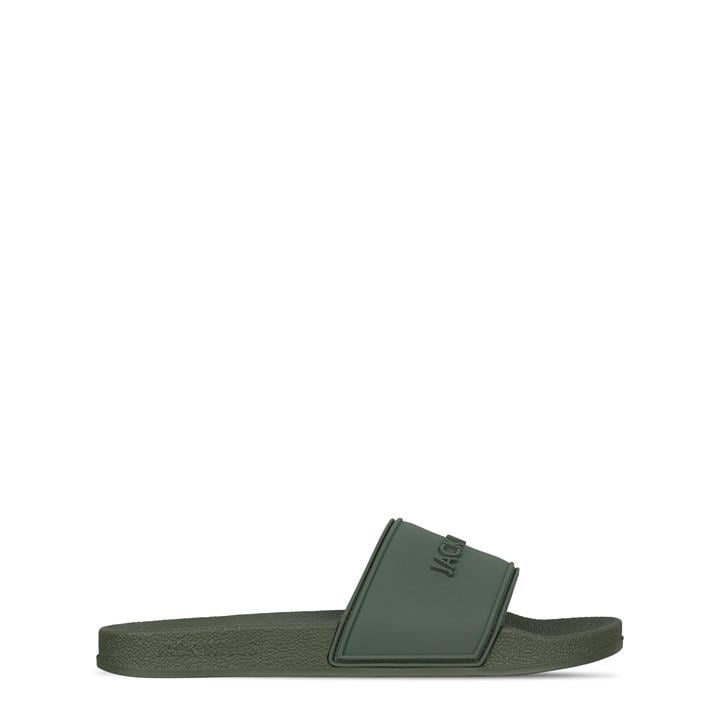 Jack Wills Boys Green Logo Sliders  in Size 3, Sports Direct