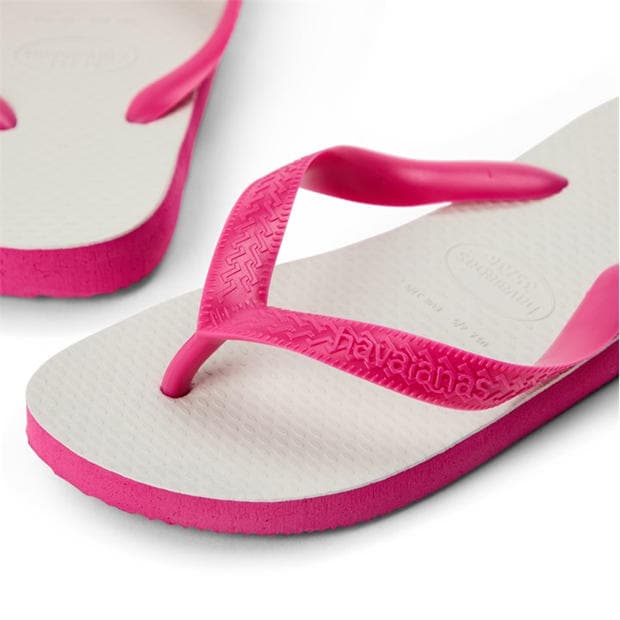 White/Pink - Havaianas - Hav. Tradicional Black 35/36 Flip Flops Unisex Kids
