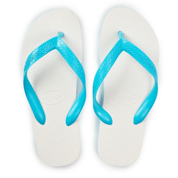White - Havaianas - Hav. Tradicional Blue 35/36 Flip Flops Unisex Kids