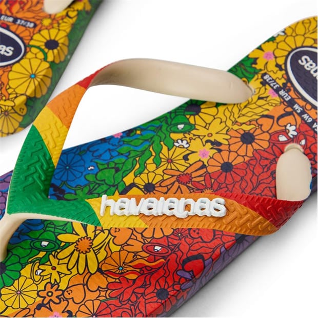 Dark Black - Havaianas - Hav. Top Pride Premium Beige 35/36 Flip Flops Unisex Kids