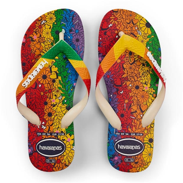 Dark Black - Havaianas - Hav. Top Pride Premium Beige 35/36 Flip Flops Unisex Kids