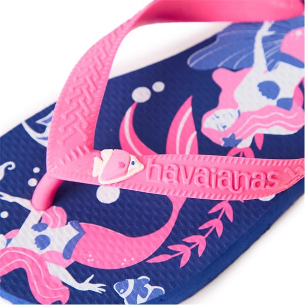 Marine Blue - Havaianas - Unisex Kids Fantasy Blue Water Flip Flops
