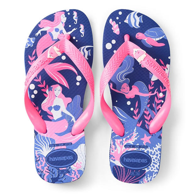 Marine Blue - Havaianas - Unisex Kids Fantasy Blue Water Flip Flops