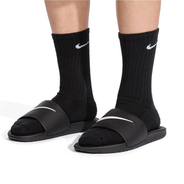 Black/White - Nike - Kawa Junior Slides
