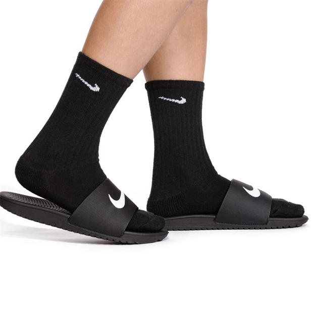 Black/White - Nike - Kawa Junior Slides