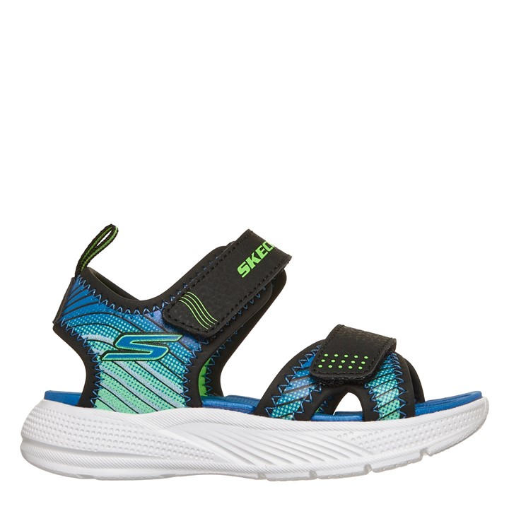 Skechers Boys Black Kids' Flat Sandals in Size C7, Sports Direct