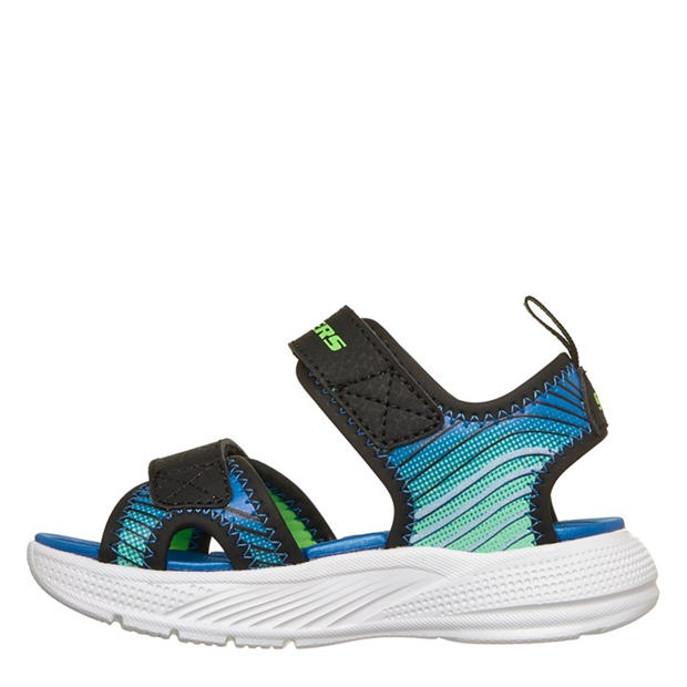Black/Lime - Skechers - Kids' Flat Sandals