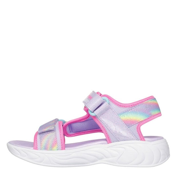 Lavender - Skechers - Skechers Lighted Unicorn Dreams Sandal Flat Sandals Girls