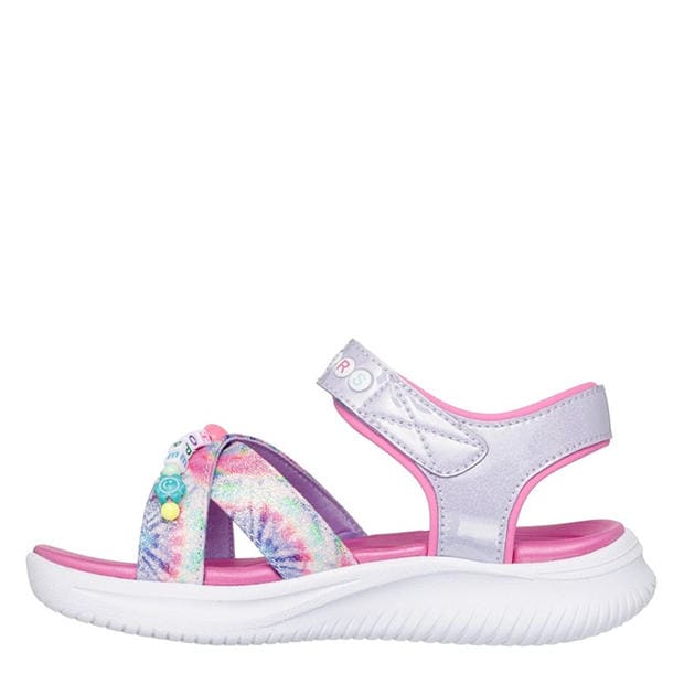 Lavender/Multi - Skechers - Friendship Bracelet Theme Sandal Flat Sandals Girls