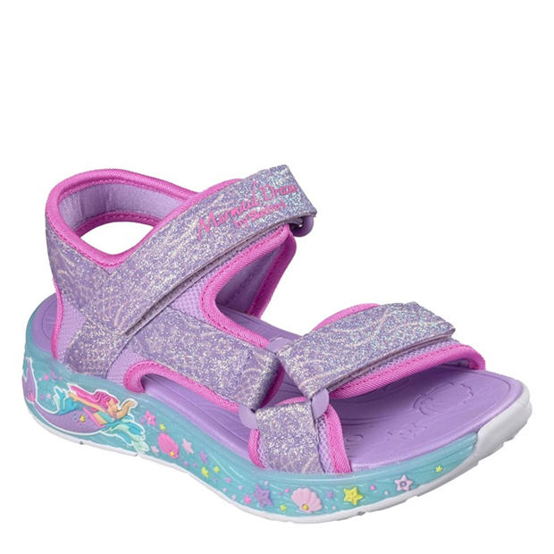 Lavender/Multi - Skechers - Kids' Flat Sandals