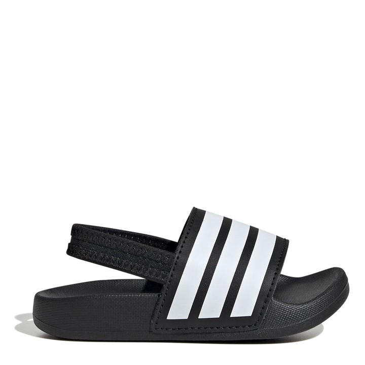 Adidas Boys Black Adilette Estrap Slides  in Size C3, Sports Direct