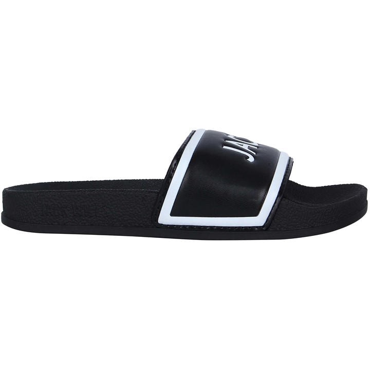 Jack Wills Boys Black Harvey Sliders  in Size C10, Sports Direct