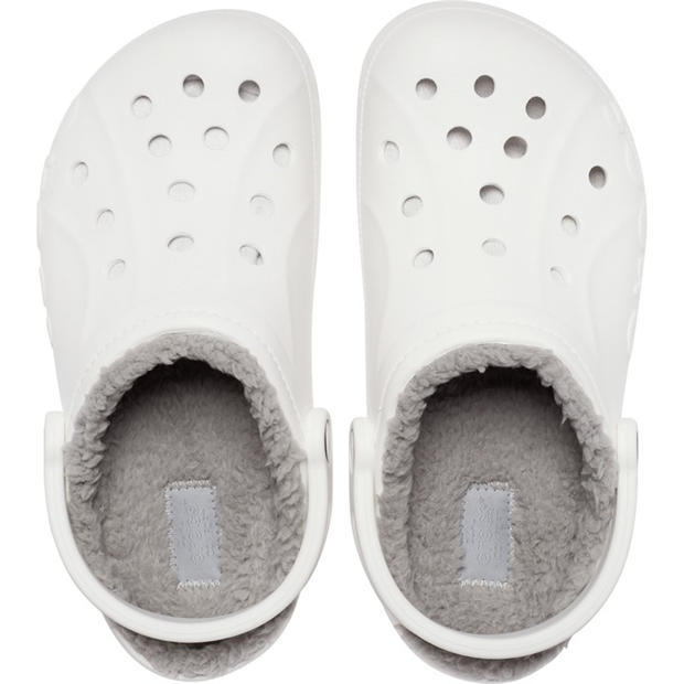 White/Grey - Crocs - Baya Lined Clog Womens