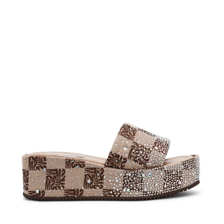 Steve Madden Women's Beige Flatform Sandals in Size 5, Sports Direct