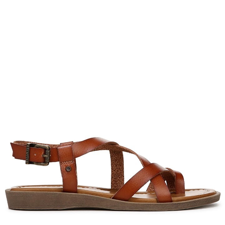 Blowfish Malibu Women's Brown Devon 3 Strappy Flat Sandal in Size 8, Sports Direct