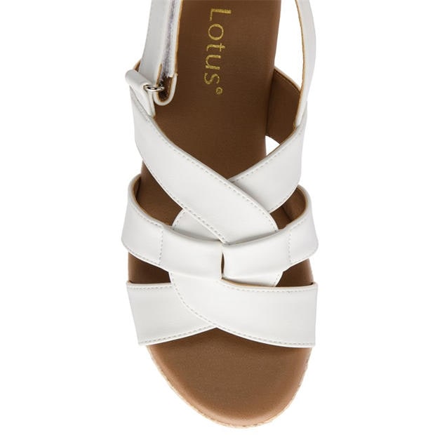 White - Lotus Shoes - Women's Reina Wedge
