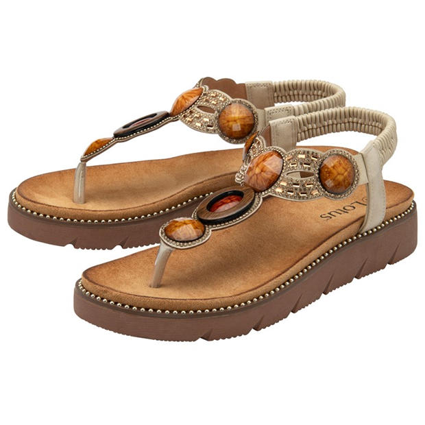 Natural - Lotus Shoes - Women's Alcina Flat Sandal
