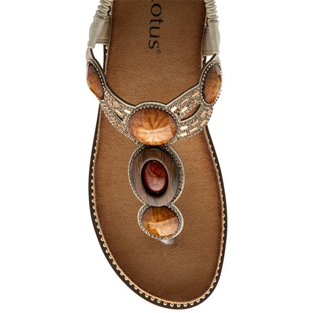 Natural - Lotus Shoes - Women's Alcina Flat Sandal