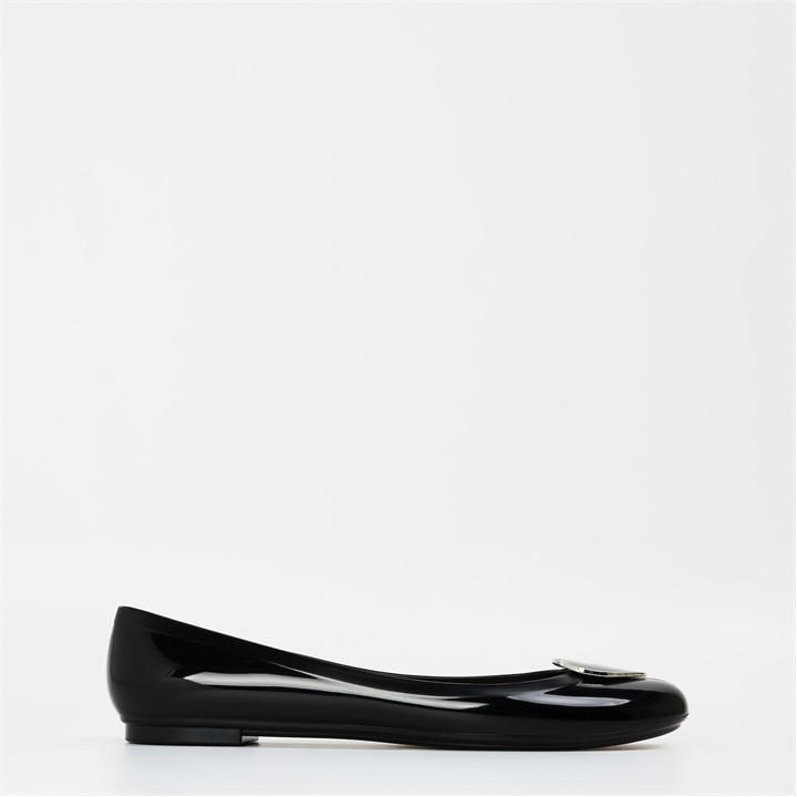 Love Moschino Women's Black Lm Jelly Ballet Size 4