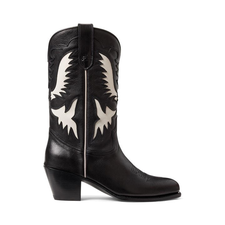 Polo Ralph Lauren Women's Black Western Cowboy Boots in Size 4, Sports Direct