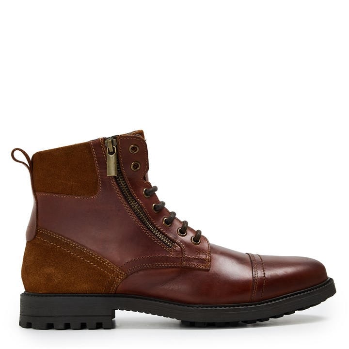 Dune London Men's Brown Biker Boots in Size 8, Sports Direct