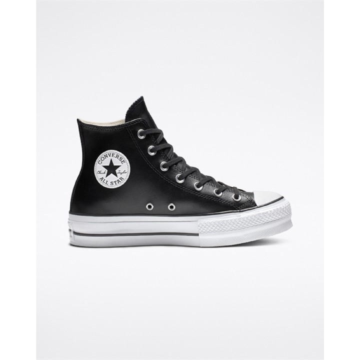 Converse Women's Black Chuck Taylor All Star Lif Platform Trainers in Size 3.5, Sports Direct