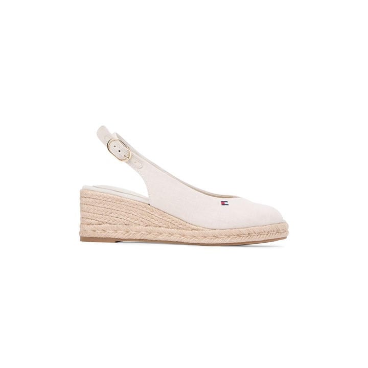 Tommy Hilfiger Women's Beige Wedge Heel Sandals in Size 4, Sports Direct
