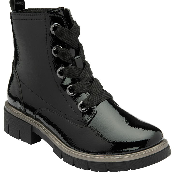Lotus Shoes Women's Black Jojo Patent Ankle Boots in Size 6, Sports Direct