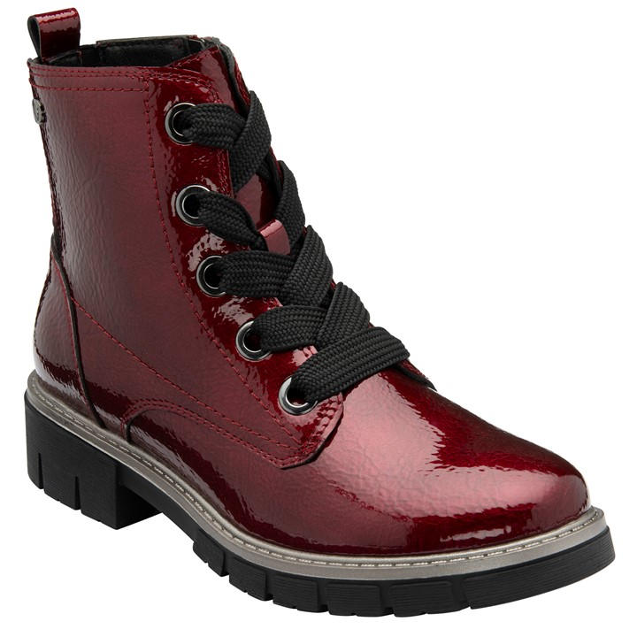Lotus Shoes Women's Red Jojo Patent Ankle Boots in Size 5, Sports Direct