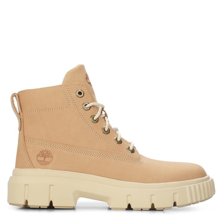 Timberland Women's Beige Greyfield Mid Lace Up Boot Light Be Platform Boots in Size 7, Sports Direct