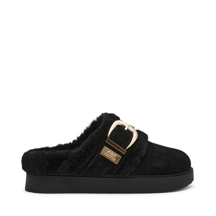 Steve Madden Women's Black Madden Cozy Up Mule in Size 5, Sports Direct