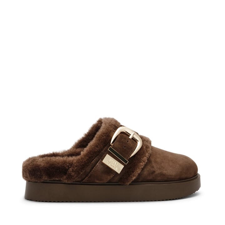 Steve Madden Women's Brown Madden Cozy Up Mule in Size 4, Sports Direct