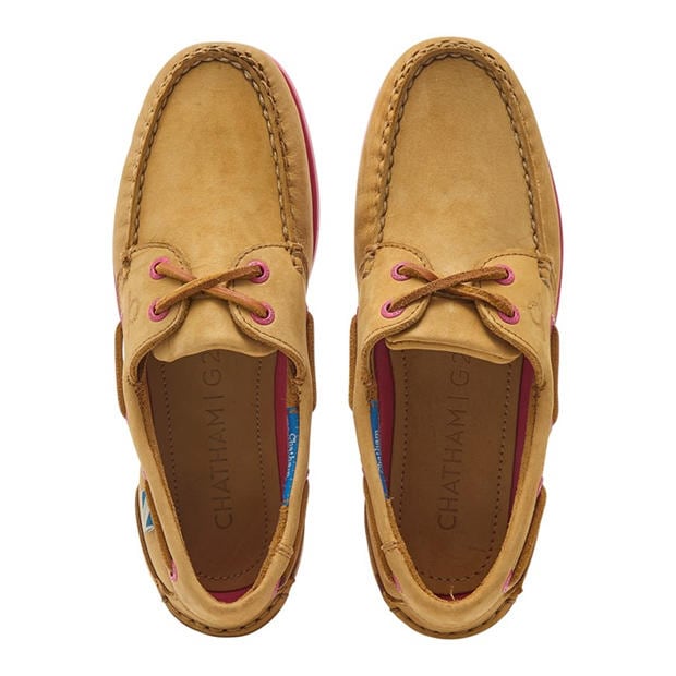 Tan/Pink - Chatham - Women's Boat Shoes