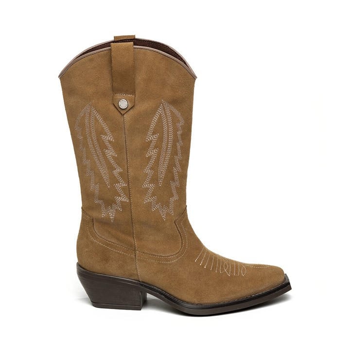 Steve Madden Women's Brown Wallace Western Cowboy Boots in Size 4, Sports Direct