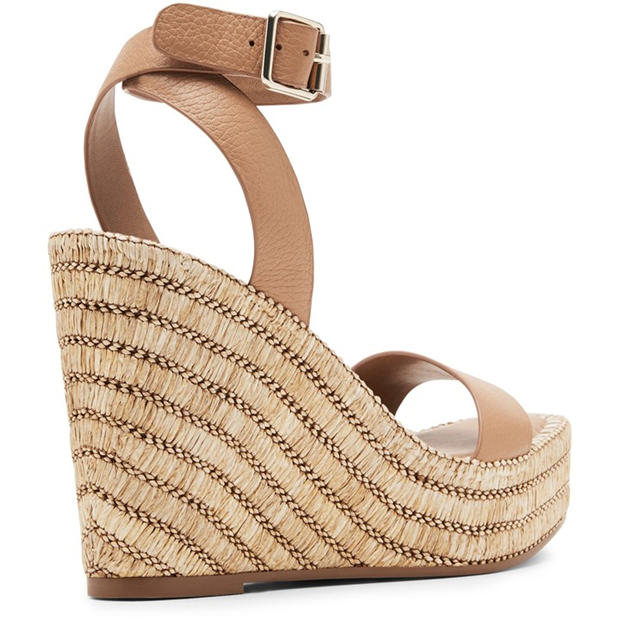 Tan Leather - Steve Madden - Women's Wedge Heel Sandals