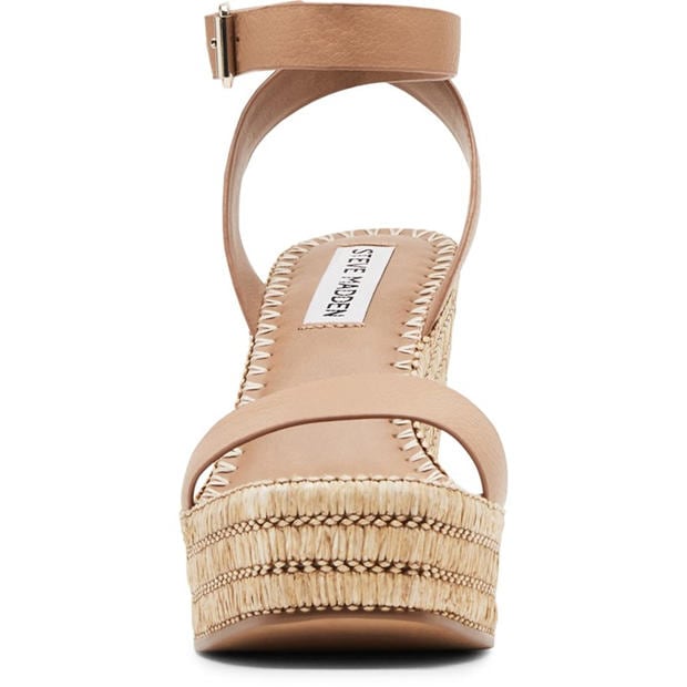 Tan Leather - Steve Madden - Women's Wedge Heel Sandals