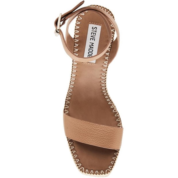 Tan Leather - Steve Madden - Women's Wedge Heel Sandals