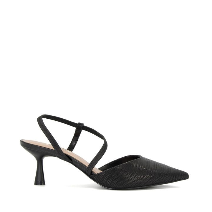 Dune London Women's Black Citrus Stiletto Heeled Mules in Size 7, Sports Direct