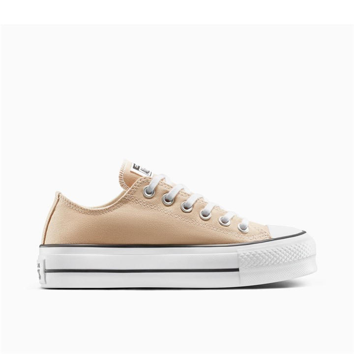 Converse Women's Beige Chuck Taylor All Star Lif Platform Trainers in Size 5, Sports Direct