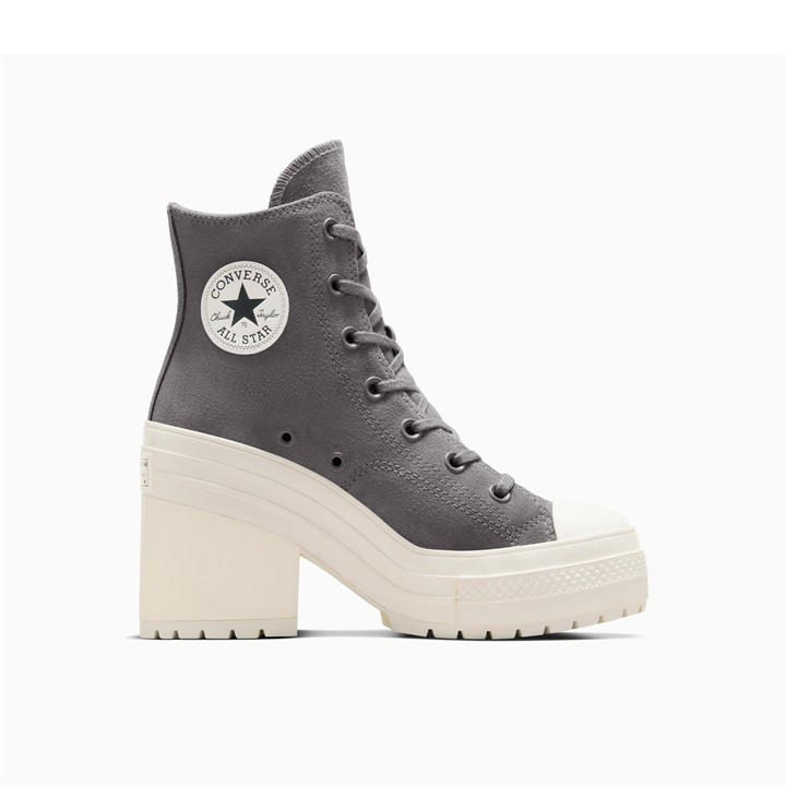 Converse  Grey  Chuck 70 De Luxe Heel Pla Ankle Heeled Boots in Size 3.5, Sports Direct