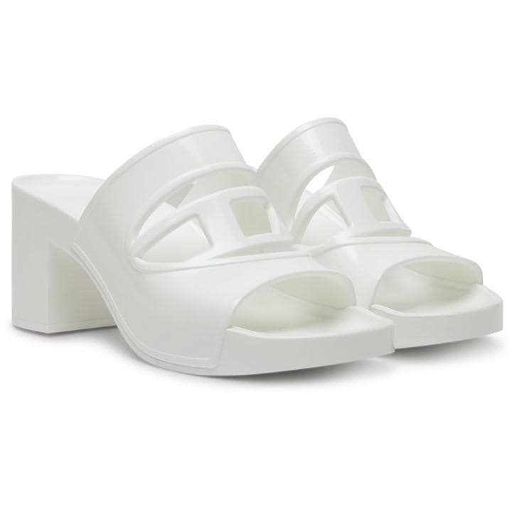 Diesel Women's White Sa-Bonnie Flat Sandal in Size 5, Sports Direct