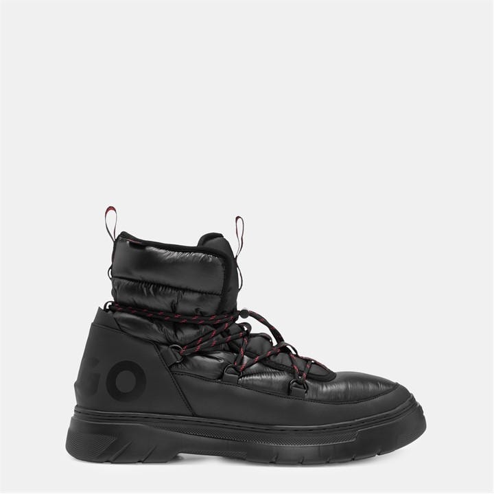 Hugo Men's Black Urian Halb Hlmx Flat Ankle Boots in Size 6, Sports Direct