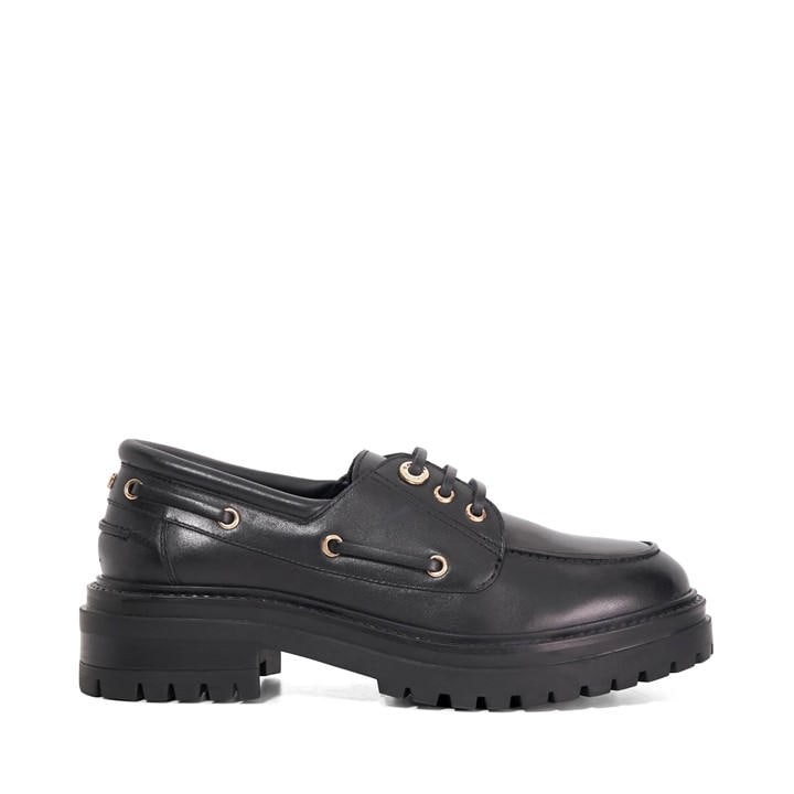 Dune London Women's Black Glazit Loafers in Size 4, Sports Direct