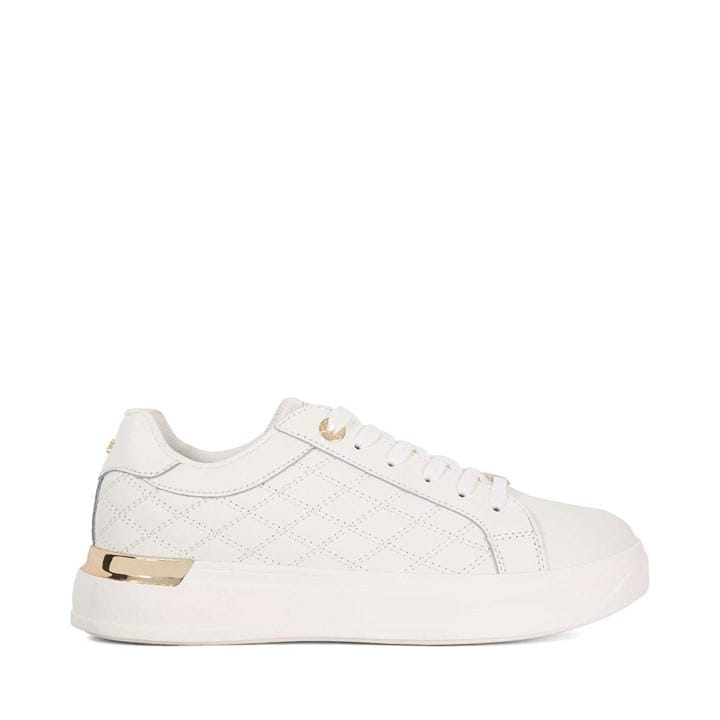 Dune London Women's White Elba Platform Trainers in Size 7, Sports Direct