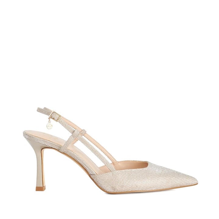 Dune London Women's Gold Composure Medium Heel Stiletto Court Shoes in Size 6, Sports Direct