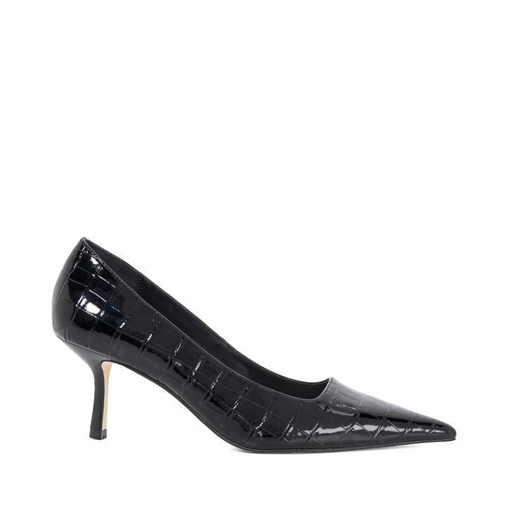 Dune London Women's Black Bexton Pointed Toe Slip On Stiletto Court Shoes in Size 3, Sports Direct